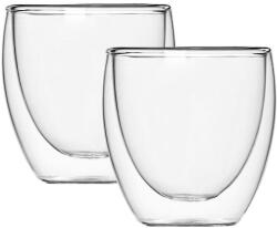 Mercaton 2 db Mercaton® pohár készlet, Hőálló pohár dupla falú, Eszpresszóhoz, 80 ml, Ø70 x 65 mm (MCT-GBZ-57176H)