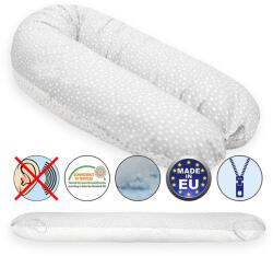 Scamp szoptatós párna univerzális pamut Grey White Little Big Stars SZPE221 - babamarket