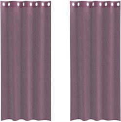 vidaXL 2 db lila fátyolfüggönyök rojtokkal 140x245 cm 4102104 (4102104)