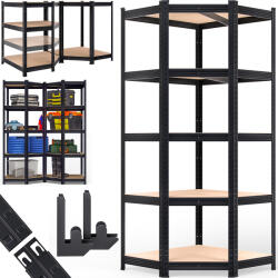 Monzana Sarokpolc 180x70x40 cm - fekete (109723)