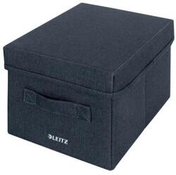 LEITZ Doboz, szövet borítású, S méret, LEITZ "Fabric", sötétszürke (E61460089) - primatinta