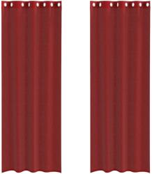 vidaXL 2 db borvörös fátyolfüggönyök rojtokkal 0.25 kg 4102160 4102160 (4102160)