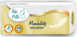  Papírzsebkendő 3 rétegű 100 db/csomag Kék Pille mandulatej (63764) - web24
