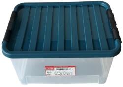Heidrun Clipbox Átlátszó Tároló doboz 25L 44x31x23cm Clippes tetővel (401670)