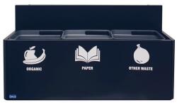 BICA 812 fali szelektív hulladékgyűjtő állomás, 3x15 l