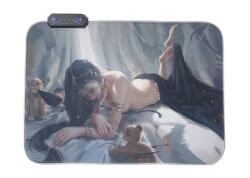 EZONE Gamer világítós egérpad, RGB LED világítással, gaming kiegészítő, 350x250x3mm, olajfestmény mintával (TB2436_4)