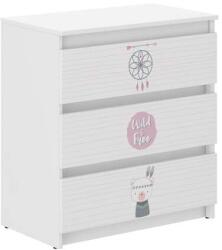 Wooden Toys Ifjúsági 3 Fiókos Komód - Boho Maci Fehér