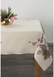Eurofirany Virágmotívummal díszített gobelin asztalterítő Natúr 140x180 cm +/-5% (HS416844)