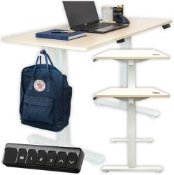  Biurko elektryczne regulowane automatyczne wysokie pracy stojąco 120x60 beż