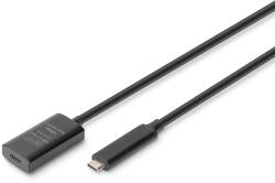 ASSMANN USB 3.1 Type C Hosszabbító Fekete 5m DA-73112 (DA-73112)
