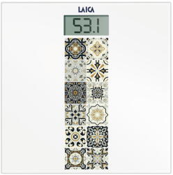 LAICA Cantar Cântar corporal digital 180 kg, Precizie 100g, Display LCD mare 7.8 cm, Sticlă securizată 6mm, Design slim 2 cm, Pornire/Oprire automată, Maro (PS1082N) - vexio Cantar baie