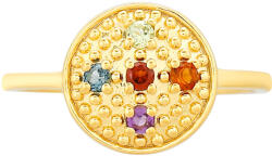  Arannyal Bevont Ezüst Gyűrű Ametiszttel és Madeirai Citrinnel, PCY11346/62