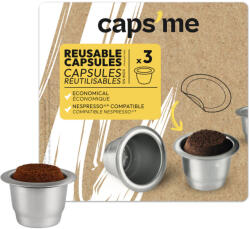 Caps Me Újrahasználható kupakok Nespresso, 3 darab (CAPS-CAPSUL-0003-V2-ENFR)