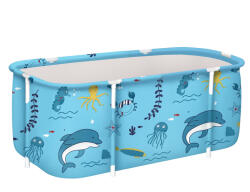 Aga Összecsukható hordozható kád, 120×60×50 cm, világoskék (DS2823)