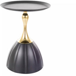 Signal Fém Dohányzóasztal - Kerek - Fekete-Arany - 38cm (PIANACZL)