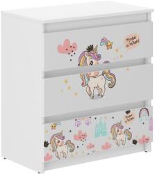 Wooden Toys Komód 3 Fiókos - R3 Szivárvány Unikornis