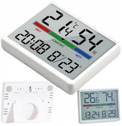 VERK GROUP Időjárás Állomás Hőmérő Higrométer LCD Óra Dátum Páratartalom Hőmérséklet (27438)