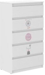 Wooden Toys Ifjúsági 5 Fiókos Komód - Boho Maci Fehér