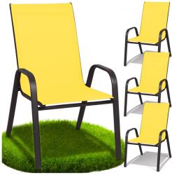  Krzesła ogrodowe metalowe na taras balkon fotel do ogrodu nowoczesne 4 szt