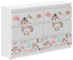 Wooden Toys Komód 6 Fiókos 120 cm R120 Szivárvány Unikornis
