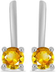  Ezüst Fülbevaló Ural Citrinnel, Y61497