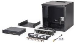 ASSMANN Rack Digitus by Assmann SOHO Pro DN-49101-SET, 10 inch, 6U, 315 x 300 mm, Black (DN-49101-SET)