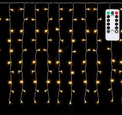 Aigostar - външна LED коледна гирлянда 150xLED/6W/230V/8 функции 1, 5x1m IP44 топло бяло+ДУ (AI2201)