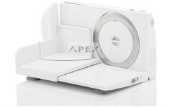 Gorenje R402W szeletelő, 100 W, 17 cm-es rozsdamentes acél penge, 0-17 mm szeletvastagság, összecsukható - webmuszaki