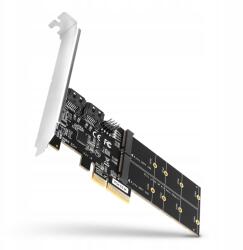 AXAGON PCES-SA4M2 PCIe vezérlő 2x Sata 2x M. 2 (PCES-SA4M2)