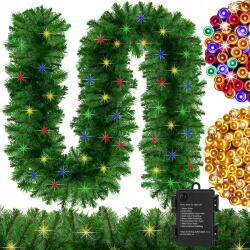SPRINGOS Karácsonyi Fényfüzér Mesterséges 270 Delux Sűrű Szép, Mint Az Élő 50LED Lámpák (CA1442)