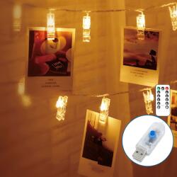 Aigostar - LED декоративна гирлянда 40xLED/5W/USB 9 м топла бяла (AI2310)