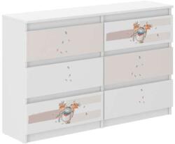 Wooden Toys Ifjúsági 6 Fiókos Komód 120 cm - Maci Fehér-Bézs