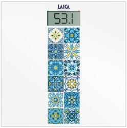 LAICA Cantar Cântar corporal digital 180 kg, Precizie 100g, Display LCD mare 7.8 cm, Sticlă securizată 6mm, Design slim, Pornire/Oprire automată, Albastru (PS1082B) - pcone Cantar baie
