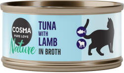 Cosma 24x70g Cosma Nature nedves macskatáp - Tonhal & bárány