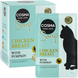 Cosma 12x40g Cosma Soup csirkemell & sütőtök étrend-kiegészítő macskáknak