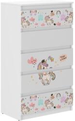Wooden Toys Komód 5 Fiókos - R5 Szivárvány Unikornis