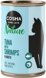 Cosma 12x140g Cosma Nature tonhal & garnéla nedves macskatáp
