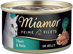 Miamor 100g Miamor Feine Filets nedves macskatáp - Tonhal & rizs aszpikban