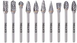 Extol Industrial keményfém marófejek, 10 darabos készlet, ⌀ 6x13 mm 8703810 (8703810)