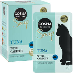 Cosma 12x40g Cosma Soup tonhal & sárgarépa étrend-kiegészítő macskáknak