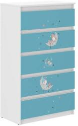 Wooden Toys Ifjúsági 5 Fiókos Komód - Álomszuszék Fehér-Kék