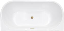 Besco Vica New fal mellé szerelhető fűrdőkád 159.6x80 cm ovális fehér #WAS-160VNBI (#WAS160VNBI)