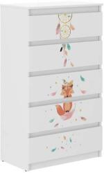 Wooden Toys Ifjúsági 5 Fiókos Komód - Boho Róka Fehér