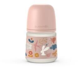 Suavinex Suavinex, Forest, biberon si tetina fiziologica, debit lent, roz, 150 ml