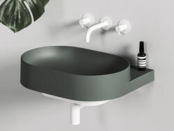 RAVAK Mosdó, Ravak Yard 60 kerámiamosdó Grey Green, túlfolyó furat nélkül XJX08060000 - mozaikkeramia