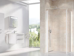 RAVAK Zuhanyajtó, Ravak Chrome CRV1-90 zuhanyajtó matt fehér+transparent 1QV70E01Z1