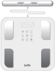 LAICA Cantar Cântar corporal smart profesional 180 kg, 30 parametri, Analiză corporală completă, Bluetooth + aplicație, 8 electrozi (cu mâner), 8 utilizatori, Display LCD, Sticlă securizată 6mm (PS7126W) -  Cantar baie