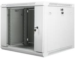 Lanberg 19" fali rack szekrény 9U 600x600mm - szürke (WF01-6609-10S) (WF01-6609-10S)