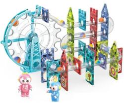 Teddies Sine magnetice din plastic cu bile 80 buc 16 bile + accesorii baterie cu lumina (TD00861448)