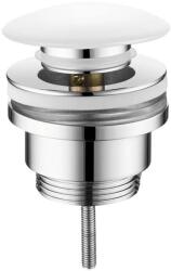 SAPHO Sapho, Mosdó kifolyó 5/4", Click-Clack, kerámia dugó, vastagság 10-55mm, fehér, CV1002C (CV1002C) (CV1002C)